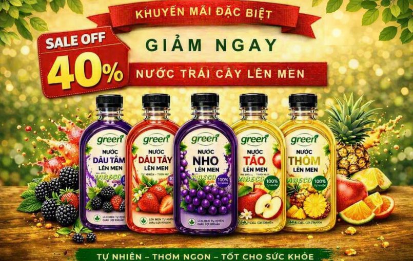 Thưởng thức hương vị trái cây lên men thơm ngon với mức giá ưu đãi hấp dẫn! XABECO mang đến chương trình KHUYẾN MÃI GIẢM NGAY 40% cho các dòng nước trái cây lên men được nhiều khách hàng yêu thích. Đây là cơ hội tuyệt vời để thưởng thức những hương vị trái cây [&hellip;]
